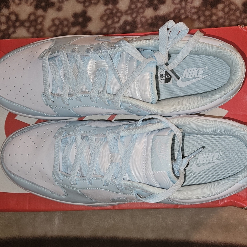 Nike Men's Sneakers - Light Blue and White - Picture 8 of 8